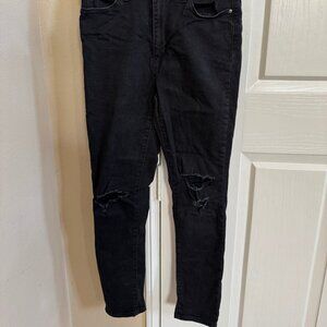 Levi's 721 High Rise Skinny Distressed Jeans